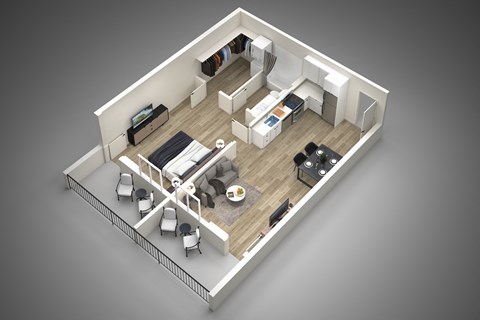 1 bed 1 bath H at Presidio Palms Apartments, Tucson, AZ